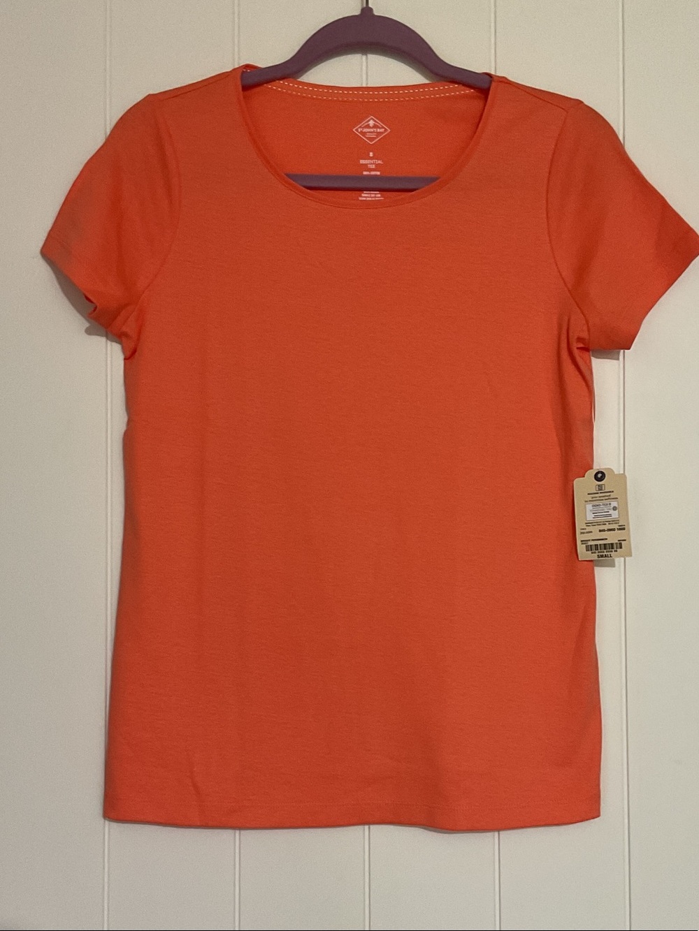 St. John's Bay Short Sleeve Crewneck Tee - Coral